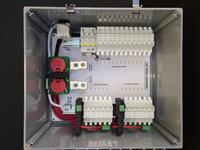 FIRST Rapid Shutdown® Combiner box with Capacitor Discharge.